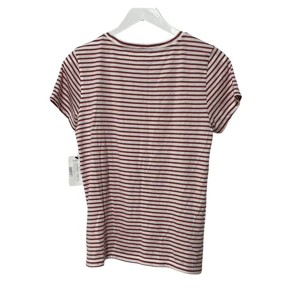 SPLENDID TOP WOMENS SIZE MEDIUM LULU CREW NECK TEE SHIRT RED WHITE STRIPES NEW - Picture 5 of 12